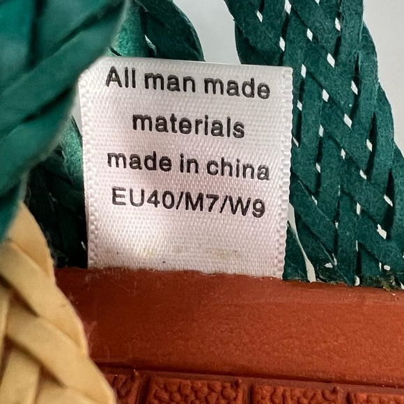 NIB $150 Missoni x Malibu Zuma Unisex Green & Straw Vegan Braid Sandals M7/W9 - Picture 9 of 11